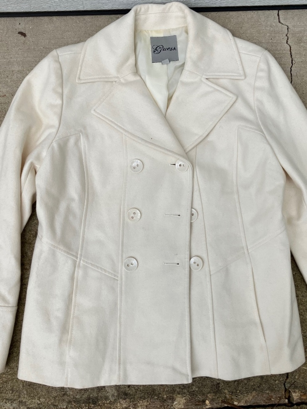 Guess Wool Blend Womens Pea Coat Xl Winter Wear